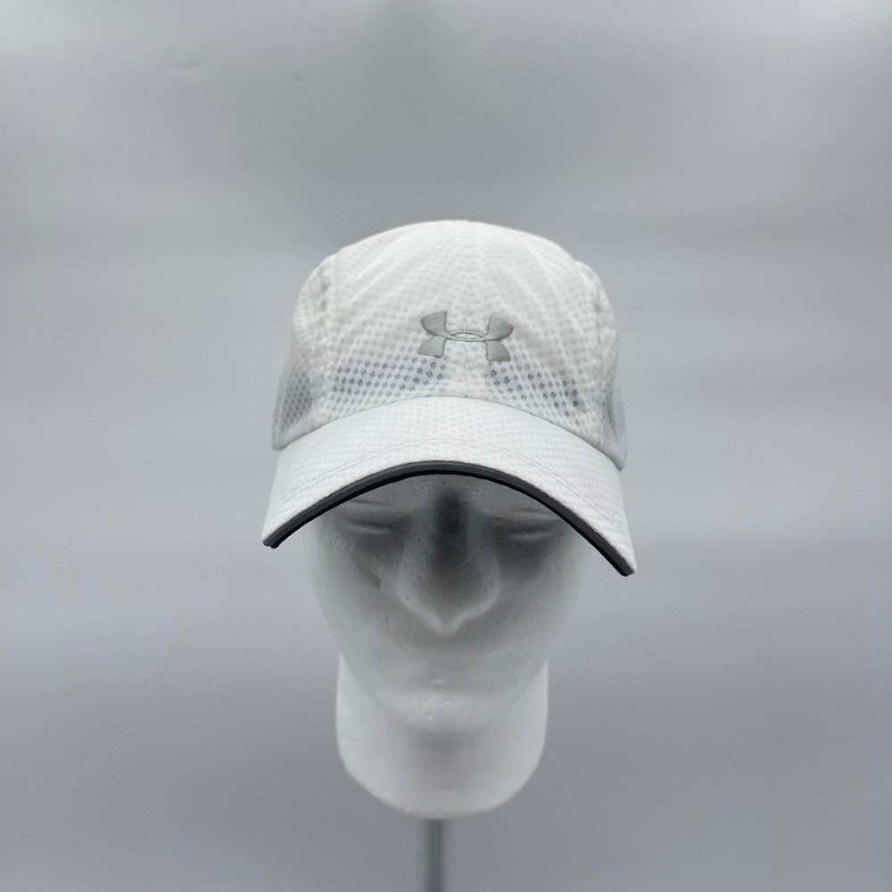 Under Armour 10012 Unisex OSFM Perforated Mesh Cap Adjustable White Running Hat